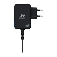 adaptador corriente universal netway 45w gan tipo c