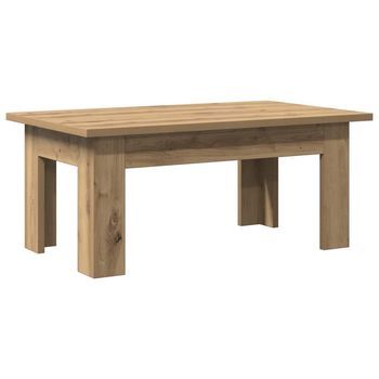 Mesa De Centro Madera De Ingeniería Roble Artisan 100x60x42 Cm Vidaxl