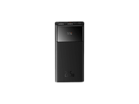 powerbank - baseus star-lord 10000mah 225w carga rapida y simultanea con pantalla led usb a tipo c negro