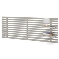 dhome cabecero con estantes de madera reciclada dm colgante pared estilo palet japones 145x46cm cama vintage nordico 145cm gris tribal