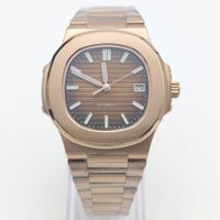 reloj mecanico automatico para hombre con movimiento cuadrado nh35 de 40mm de oro rosa de lujo correa de acero inoxidable con fecha de cristal de zafiro