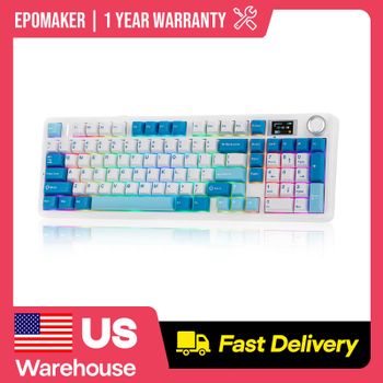 EPOMAKER × AULA F99 MAX (Versión de Marca Compartida) Teclado Mecánico Inalámbrico para Juegos con Diseño Tri-Modo, 96% ANSI, Distribución de Teclas Estadounidense y Batería de 8000 mAh