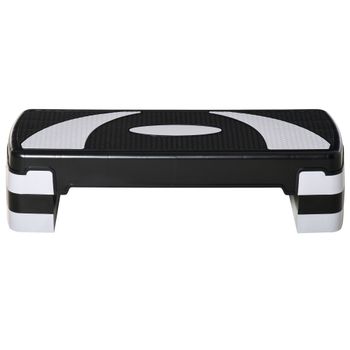 HOMCOM Step de Aeróbic Fitness con Altura Ajustable 3 Niveles para Ejercicio de Gimnasia y Carga hasta 150kg   Aosom España