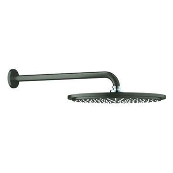 Conjunto De Ducha Grohe Rainshower Cosmopolitan 310 Con Brazo Mural 380 Mm, 1 Chorro Anthracite, 26066al0