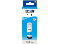 botella de tinta - epson 104 ecotank compatible con et-2865  et-2876 et-1810 65 ml cian