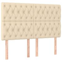 cabecero de cama de tela color crema 160x7x118128 cm vidaxl