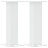 soportes de plantas 2 uds madera ingenieria blanco 30x30x80 cm vidaxl