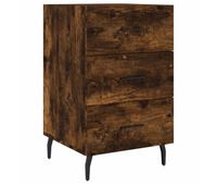 vidaxl mesita de noche madera de ingenieria roble ahumado 40x40x66 cm