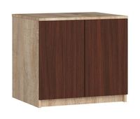 modulo superior de armario akord s60 wengue 60 cm 2 puertas color wengue mate 2 estantes 60x51x55 cm