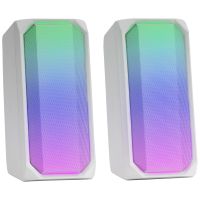 mars gaming msrgb altavoces 20 bluetooth rgb blancos