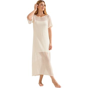 Lisca Vestidos Vestido largo de playa con mangas cortas MALAGA para mujer