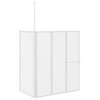 mampara de bano esmerilado 120 x 70 x 137 cm aluminio vidaxl