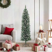 arbol de navidad  decoraciones de navidad artificial estrecho con soporte pvc 180 cm