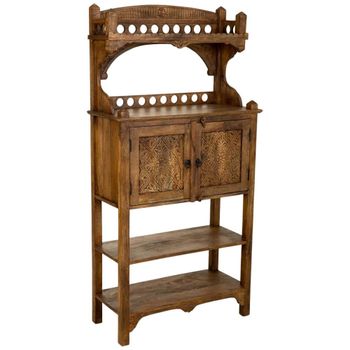 Aparador de madera 75x35x150 marrón