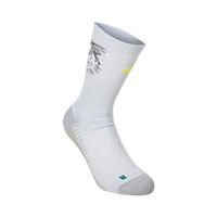 asics performance run crew  calcetines para correr - blanco amarillo
