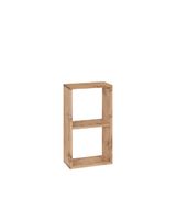 estanteria de madera maciza en tono marron claro con 1 estante
