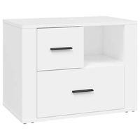 mesita de noche madera contrachapada blanco 60x36x45 cm vidaxl