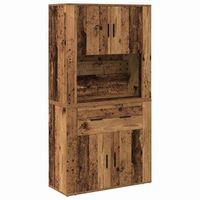 highboard madera vieja 80 x 33 x 150 cm madera contrachapada vidaxl