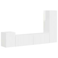conjunto de mueble de tv 4 uds brillante madera de ingenieria vidaxl
