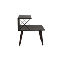 mesilla de noche de madera cross 50 x 40 x 55 cm - antracita