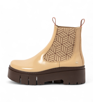 Art para mujer. 1176612F4003_0MU Botines de Piel 1766 Leeds beige (38), 3 a 5cm, Ninguno, Casual