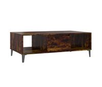 mesa de cafe - mesa de centro madera ingenieria marron ahumado 1035x60x35 cm