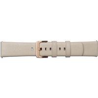 samsung urban dress classic leather 20 mm galaxy watch band - lamb white medium white