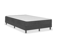 cama box spring tela gris oscuro 120x200 cm