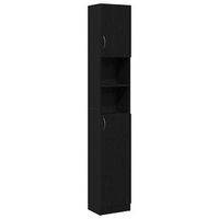 mueble de bano  armario de bano de madera de roble negro 32x255x190 cm