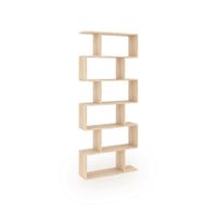 estanteria de diseno escalonado vertical 192 cm high roble