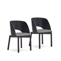 pack 2 sillas de comedor negro