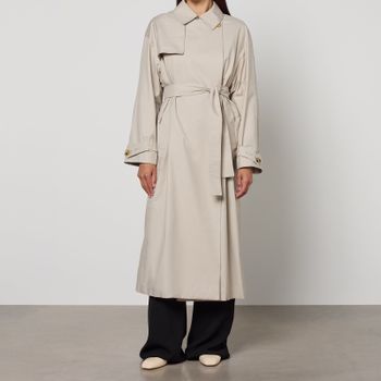 Max Mara The Cube Strench Cotton-Blend Gabardine Trench - UK 8