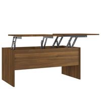 mesa de centro 102x505x465 cm madera - marron