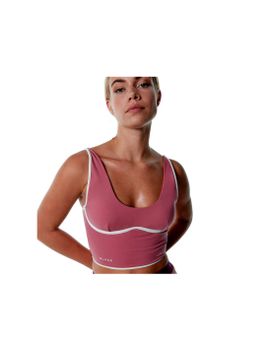 Top de Fitness Black Limba Courtedge Mujer Dusty rose & Cream