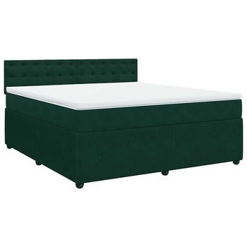 Cama Tapizada 200x180x100,5 Cm Tejido - Verde