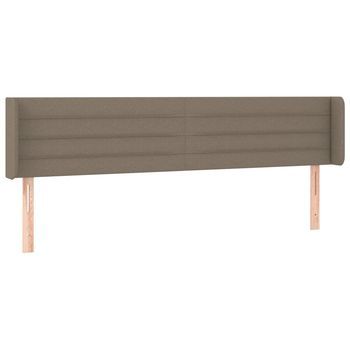 Cabecero Cama | Panel De Cabecera De Tela Gris Taupe 163x16x78/88 Cm