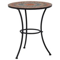 mesa bistro de mosaico ceramica naranjagris 60 cm vidaxl