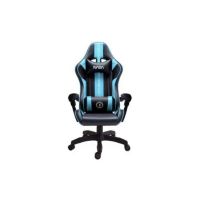 silla gaming ergonomica racing pro negra y azul reposabrazos 2d piel sintetica