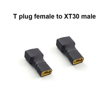 2 piezas adaptado XT60 macho a conecto hembra T Deans para vehículos y juguetes de control remoto