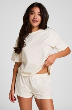 Hunkemöller Juego de pijama de algodón Blanco
