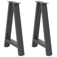 patas para mesa de comedor en forma de a 2 unidades antracita 50 x 72-73 cm acero vidaxl