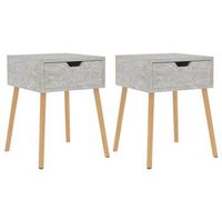 mesitas de noche 2 uds madera de ingenieria gris hormigon vidaxl