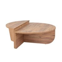 poul mesa de centro redonda con pedestal de pino atlantico de 90 cm