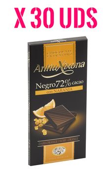 Chocolate Negro 72% con Naranja Antiu Xixona Premium Caja de 30...