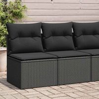 set sofas jardin y cojines 2 uds  juego de muebles de jardin ratan sintetico acacia negro cfw68588