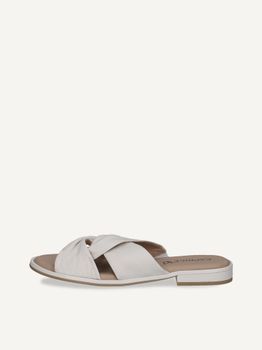 CAPRICE Mule, white, made of Leather with Block heel, Size 37