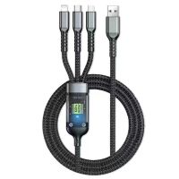 cable usb-a de 100w a microtype-cip con luz nocturna carga rapida de nucleo de cobre de 12 m para iphone 15 14 13 p