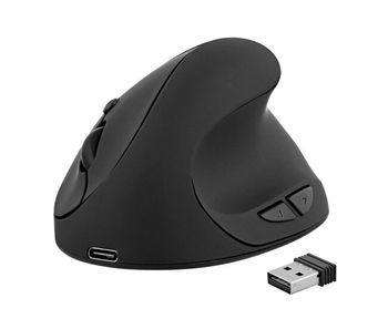 Ratón ergonómico óptico tnb ergo line negro 1600 dpi