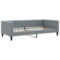 cama para adulto  cama individual  sofa cama sin colchon tela gris claro 100x200 cm