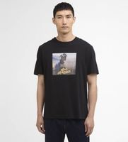 barbour international para hombre mts1584 camiseta walde negro l casual algodon manga corta